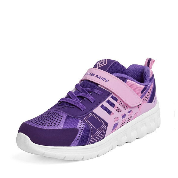 Boys Girls Athletic Running Sneakers - PINK PURPLE -  0